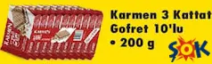 KARMEN 3 KATTAT GOFRET 10'LU 200 G